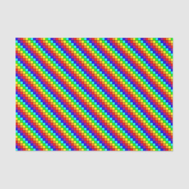 Rayures Arc-en-ciel - Papier de soie (Recto)