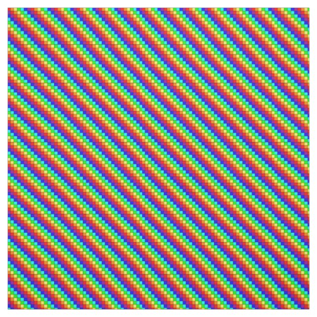 Rayures Arc-en-Ciel - Tissu en Coton Peigné (Échantillon)