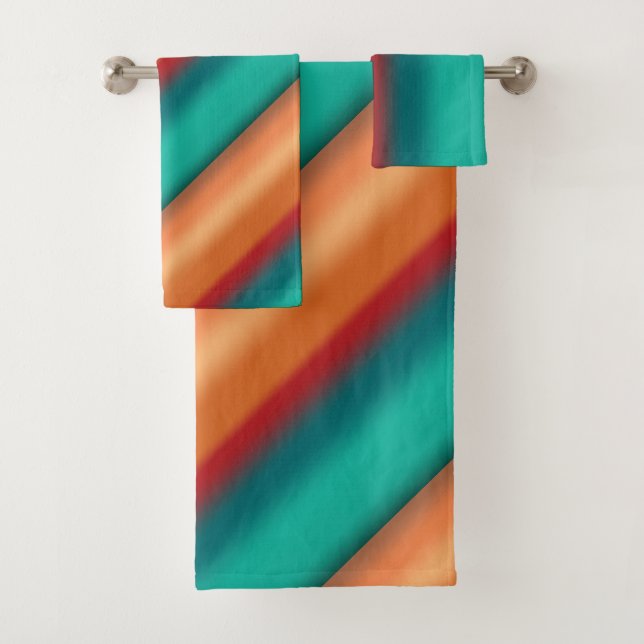 Rayures arc-en-ciel turquoise rouge orange du Sud- (En situation)