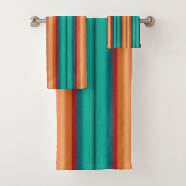 Rayures arc-en-ciel turquoise rouge orange du Sud- (En situation)