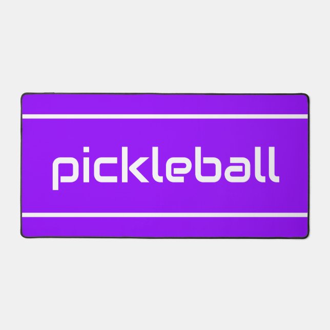 Rayures blanches modernes de PICKLEBALL sur fond v (Recto)