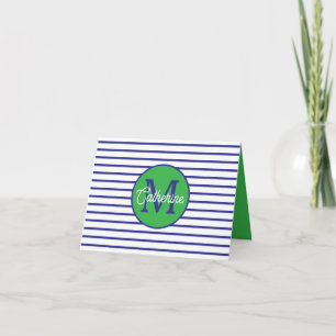 Rayures Bleues et Blanches Prépa avec Monogramme V