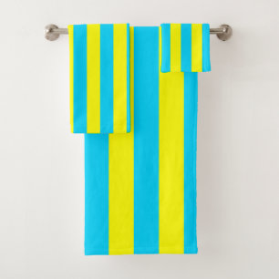Rayures Bleues et Jaunes Clair