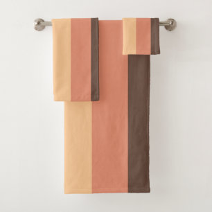 rayures Brown, vertes, jaunes et orange
