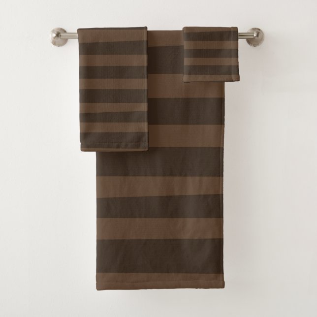 Rayures capricieuses marron rustique moderne minim (En situation)