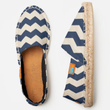 Rayures - Chevron - Crème Navy