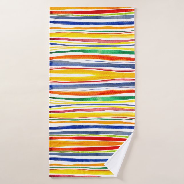 rayures colorées (Serviette de bain)