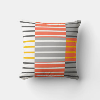 Rayures colorées Art Design Coussin Abstrait