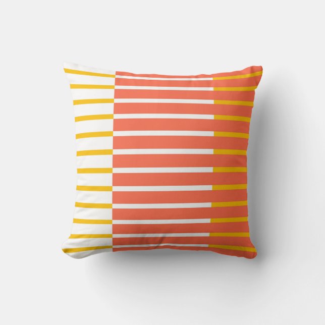 Rayures colorées Art Design Coussin Abstrait (Recto)