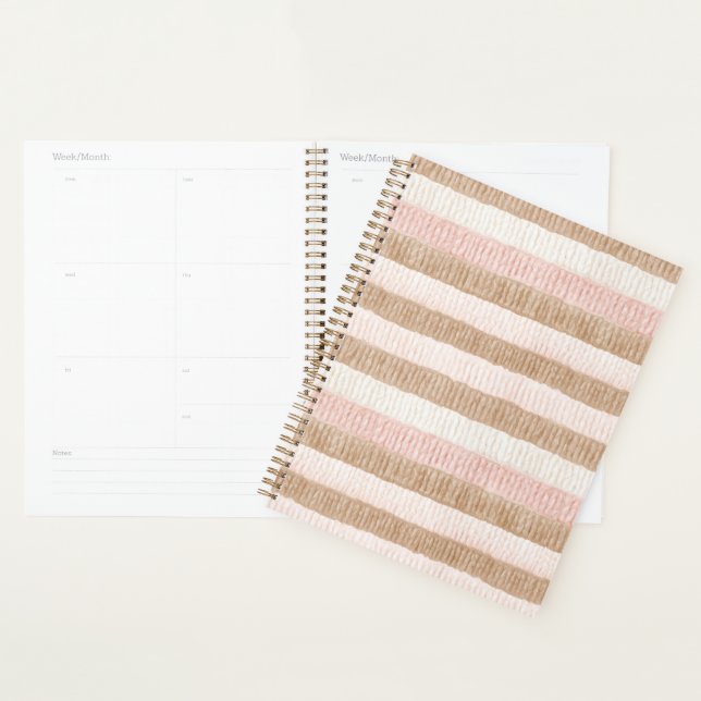 Rayures Crème Beige Rose (Devant avec enveloppe)