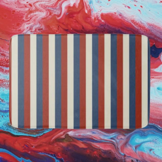 Rayures d'Americana – Tapis de bain doux (Créateur téléchargé)
