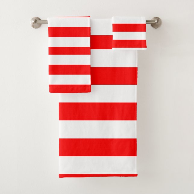 Rayures de cabane rouge et blanc  (En situation)