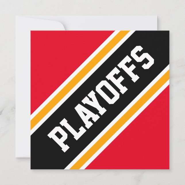 RAYURES DE COURSE Rouge vif Noir Orange PLAYOFFS (Devant)
