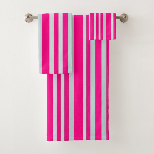 Rayures de ligne verte grise sur Pretty In Pink (En situation)