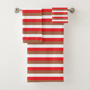 Rayures de rouge, de brun et de blanc