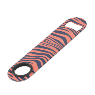 Rayures de tigre glamour corail Imprimé animal