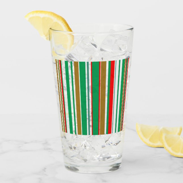 Rayures de verre de la saison de vacances de Noël  (Devant glace)