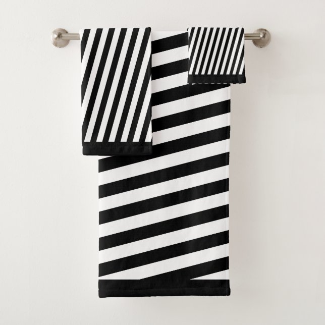 Rayures diagonales noir blanc  (En situation)
