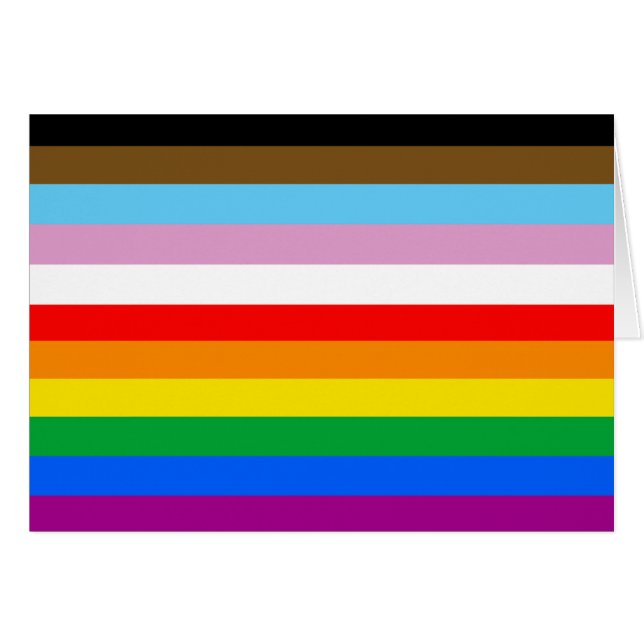 Rayures du drapeau de progrès LGBTQ+ (Devant horizontal)