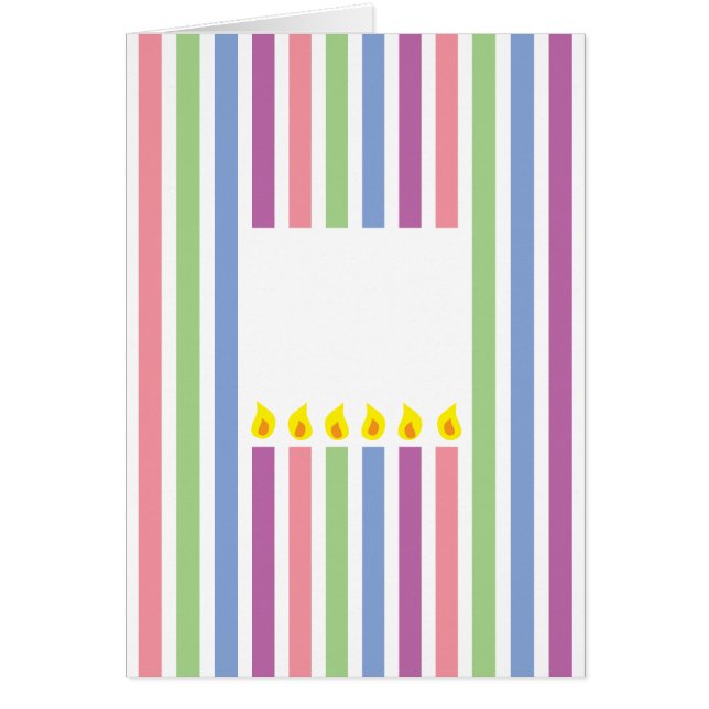 Rayures et bougies colorées dans une boîte (Devant)