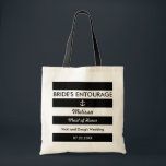 Rayures et sac de l'entourage de la jeune mariée<br><div class="desc">Ce sac moderne est idéal pour un mariage de destination, ou un mariage avec un thème de plage ou d'été. Il comporte les rayures horizontales dans deux couleurs avec une ancre dans une des rayures. Ce sac fait un cadeau parfait pour une domestique d'honneur, les demoiselles d'honneur, la mère de...</div>