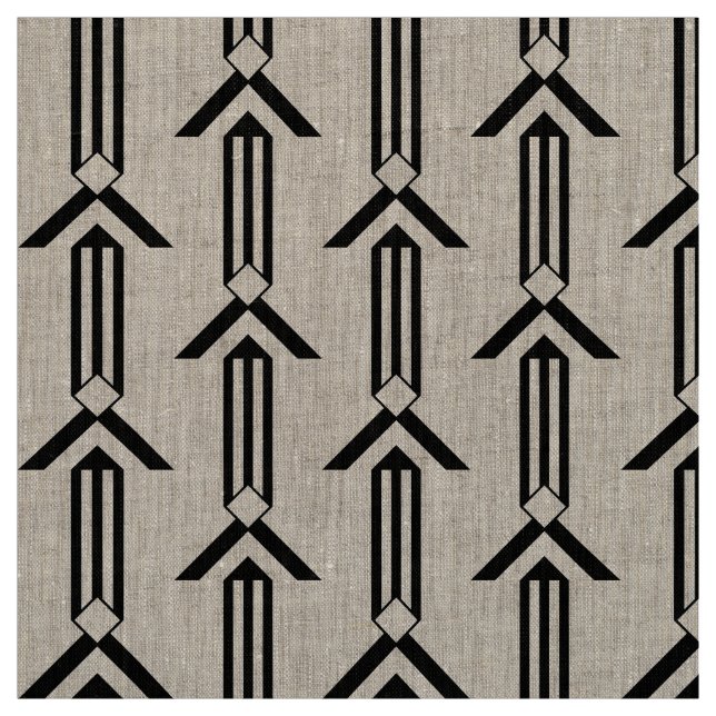 Rayures et tissu noirs géométriques de chevrons (Échantillon)