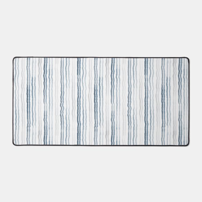 Rayures fines aquarelles, bleu ardoise, gris sur b (Recto)