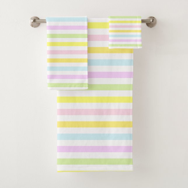 Rayures horizontales en couleurs pastel clair (En situation)