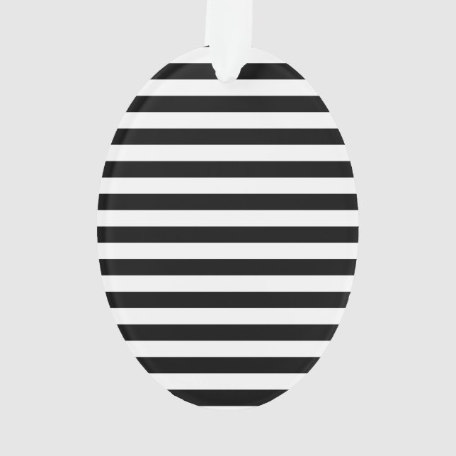 Rayures horizontales noires élégantes classiques (dos)