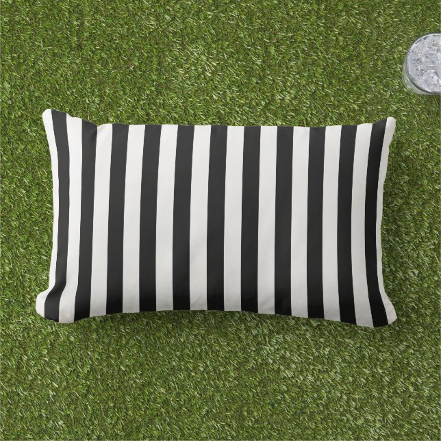 Rayures Lisse Extérieure Oreiller (Herbe)