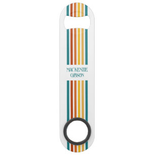 Rayures minimalistes monogrammées rétro