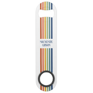 Rayures minimalistes monogrammées rétro