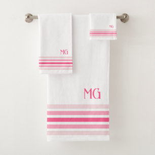 Rayures minimalistes monogrammées rétro