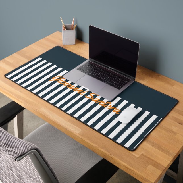 Rayures Navy | Le Monogramme du Gentleman Moderne (Bureau 2)