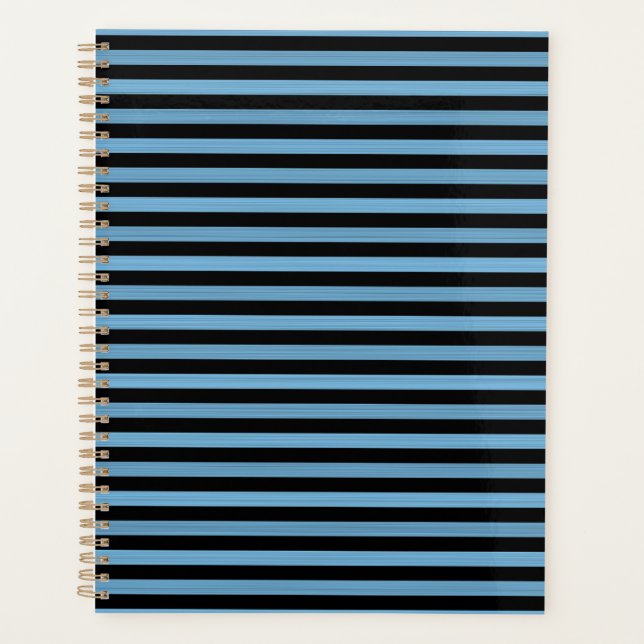Rayures noires bleues motif sans couture (Devant)