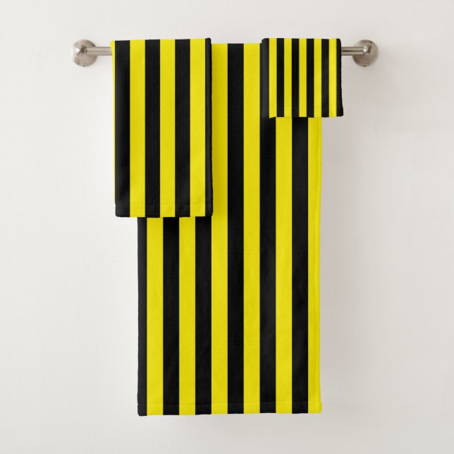 Rayures noires et jaunes verticales (En situation)