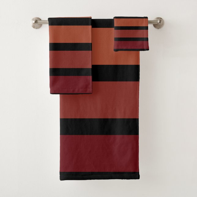 Rayures Nuances De Rouge Sur Fond Noir  (En situation)