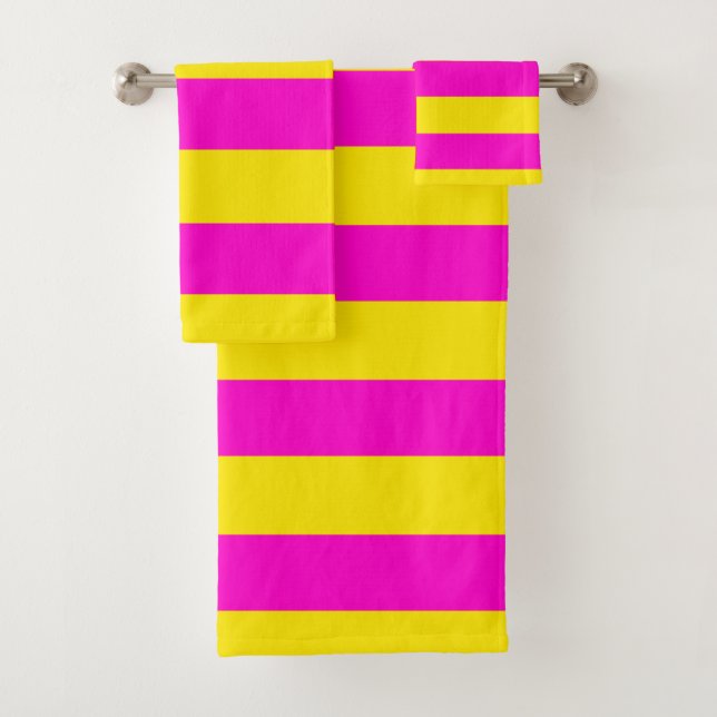 Rayures rose vif et jaune canari (En situation)