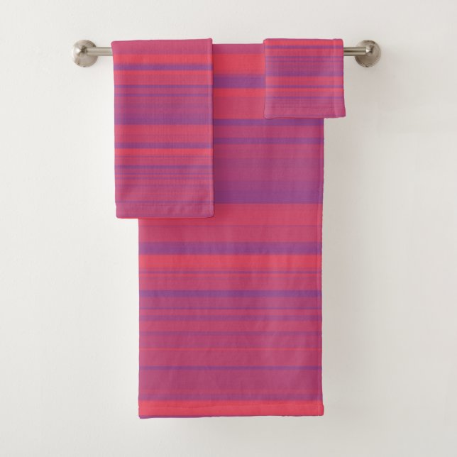 Rayures Rouge Violet Motif Sans Fin (En situation)