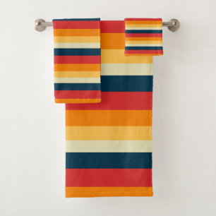rayures rouges, bleues, orange et jaunes