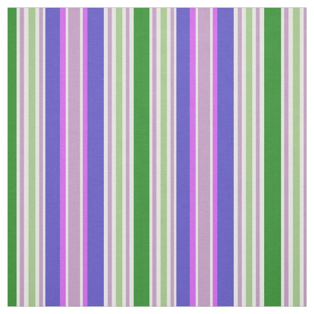 Rayures vertes pourpres rayées du tissu | de motif (Échantillon)