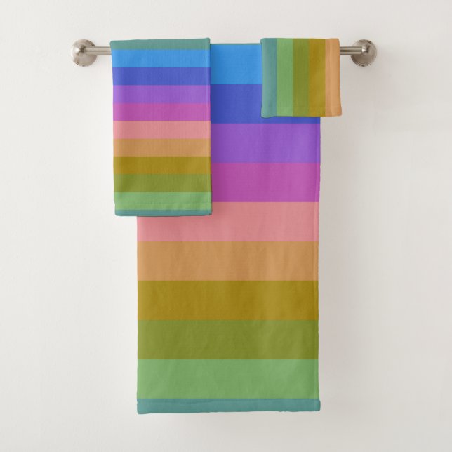 Rayures verticales arc-en-ciel pastel doux (En situation)