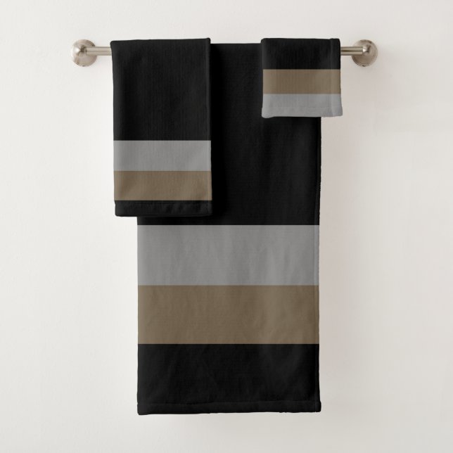 Rayures verticales grises et taupe minimales (En situation)
