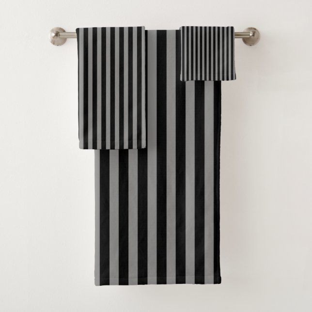 Rayures verticales grises noires motif rayé chic (En situation)