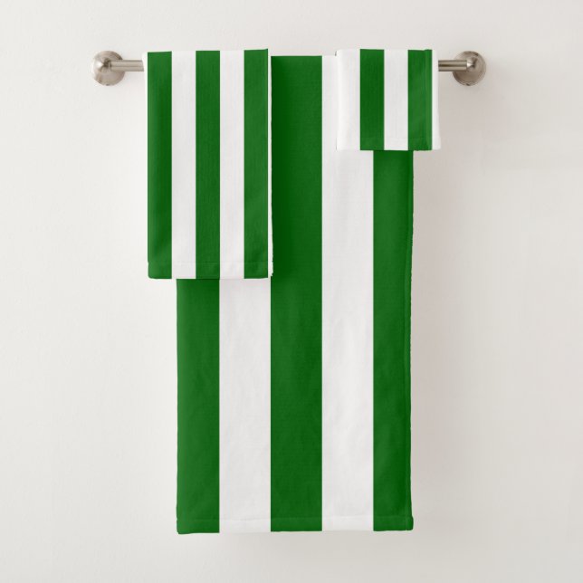 Rayures verticales vert émeraude et blanc (En situation)