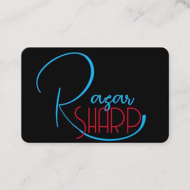 Razor Sharp Barber Shop Cartes de visite (Devant)