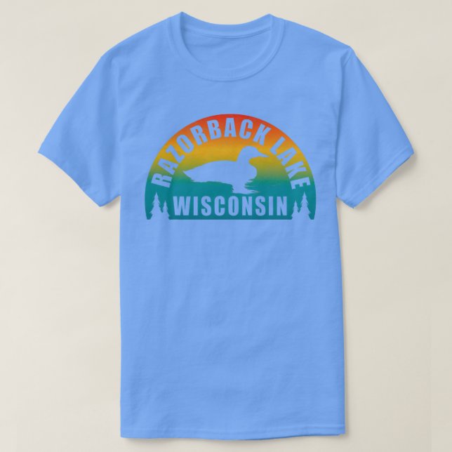 Razorback Lake Northern Wisconsin Classic TShirt (Design devant)