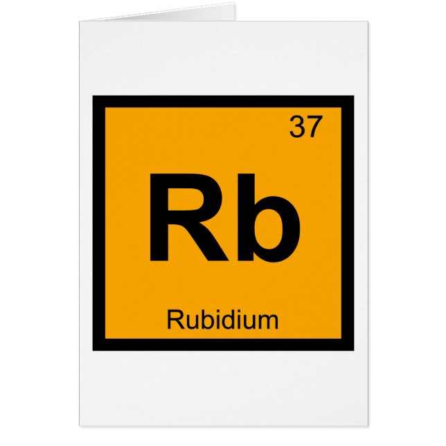 Rb - Chimie du Rubidium Symbole du tableau périodi (Devant)