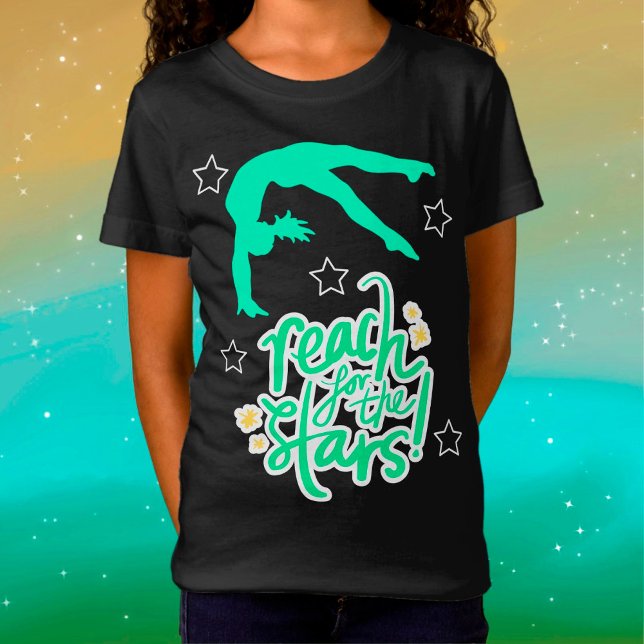 Reach for the Stars Gymnastique Tumbling T-Shirt (Créateur téléchargé)