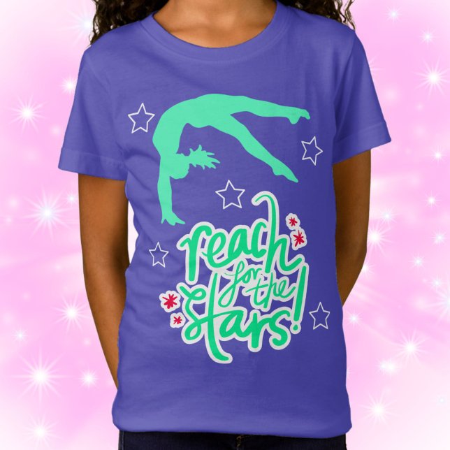 Reach for the Stars Gymnastique Tumbling T-Shirt (Créateur téléchargé)